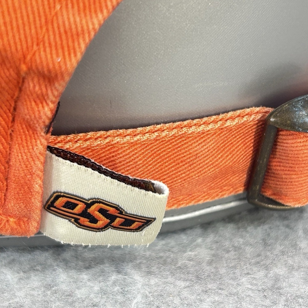 Vintage Y2K Oklahoma State Cowboys OSU Strapback Hat Orange Cap - Picture 3 of 11